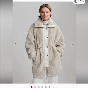 Varley Cream Teddy Jacket S